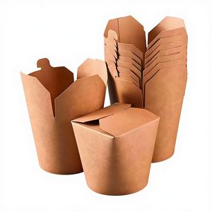Caja de Embalaje de Papel Desechable Personalizada de Fábrica para Llevar, Caja de <span class=keywords><strong>Pasta</strong></span> <span class=keywords><strong>y</strong></span> Fideos, Contenedor para Recoger Comida - Product Image 4