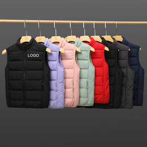 Ropa de abrigo cortavientos de invierno, <span class=keywords><strong>Chaleco</strong></span> de plumón de alta calidad para hombres y mujeres, <span class=keywords><strong>chaleco</strong></span> <span class=keywords><strong>acolchado</strong></span> ligero y cálido sin mangas para Unisex - Product Image 1