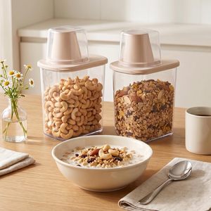 Modern Design Injection Molded Sustainable Kitchen Storage Box Sealed Food-Grade PP <b>Plastic</b> <b>Square</b> Multifunction Dry Goods Jar - Product Image 3