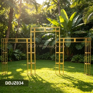 DKB New Arrival Professional Modern Metal Arched <b>Mirrors</b> Set Green Wall Decorative Standalone <b>Panels</b> Interior Design Wedding - Product Image 2