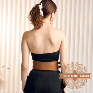 Ceintures larges en <span class=keywords><strong>cuir</strong></span> véritable pour femmes Ceinture de corset Lady Body Cinch Belt Double Buckle Genuine Leather Girls Body Waist Belt - Product Image 3