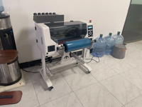 90% tangan kedua UV baru DTF Label Printer Eco pelarut tinta Ricoh cetak kepala 9600dpi resolusi 30-60cm/A3 ukuran stiker kristal