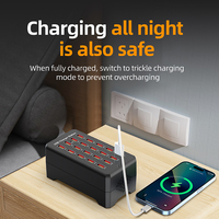 Station de charge USB intelligente 100W à 20 ports, chargeur multi-ports à vitesse rapide, chargeur multiple pour la maison, le bureau, adaptateur pour la diffusion en direct