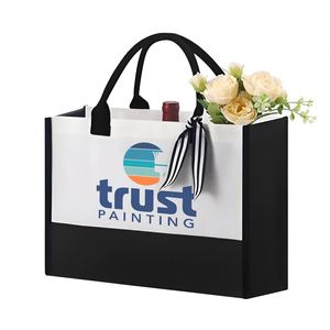 Personalized Canvas Travel Tote Bags Customized Logo Printed Bags, <b>Large</b> Storage Shopping Office Bags, Bridesmaid <b>Gifts</b> - Product Image 2