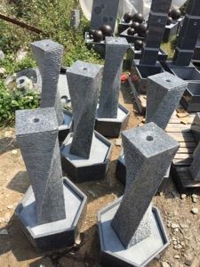 <span class=keywords><strong>Fontaine</strong></span> d'eau en pierre naturelle artisanale en granit noir pour l'extérieur, <span class=keywords><strong>jardin</strong></span>, cour, pelouse, patio, décoration - Product Image 4