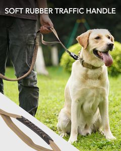 OEM/ODM Luxury Solid Pet <strong>Dog</strong> Leash Comfortable Soft Padded Handle Reflective Adjustable Eco-Friendly Nylon Elastic Bungee Rope - Product Image 5