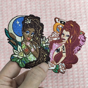 Tùy Chỉnh Thiết Kế Của Riêng Bạn Thêu Vá Thêu Huy Hiệu May Trên Sắt Trên Ủng Hộ Dễ Thương Công Chúa Thiết Kế Tùy Chỉnh Thêu Vá - Product Image 5