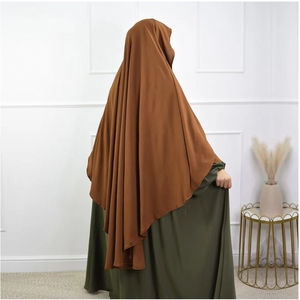 L-216 Turbante Turco Traspirante Best Seller in Medio Oriente, Hijab Islamico Monocolore Extra Lungo, Khimar da <span class=keywords><strong>Preghiera</strong></span> per Donne - Product Image 2
