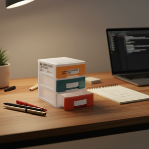 ZAA Organizador Compacto de Cajones de Plástico, Solución de Almacenamiento para Hogar y Oficina, Clásico, Portátil, Creativo AM-0222-3 China - Product Image 2