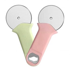 Stainless Steel Foldable Non-Slip Sustainable <b>Bowling</b> Ball Handle Single Wheel Pizza Cutter Roller Snack Baking Tools - Product Image 1