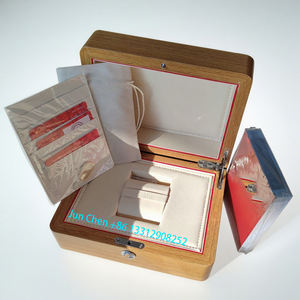 Luxury Wooden Single Watch <strong>Boxes</strong> with Big Size for Display International Beautiful Brand Watch Cases with <strong>Silver</strong> Button - Product Image 4