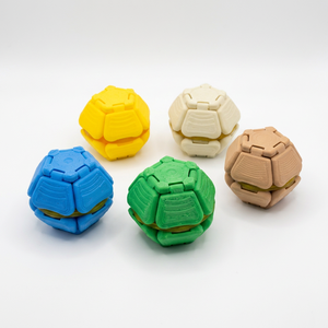 Feeron Juguete Antiestrés Portátil de Plástico PLA Impreso en 3D con Cierre Elástico de Presión para la Espalda, Bola Rebotadora Táctil con Clic - Product Image 5