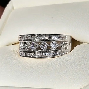 Anello per dito indice a forma di diamante geometrico in stile coreano, gioielli minimalisti da indossare ogni giorno - Product Image 3