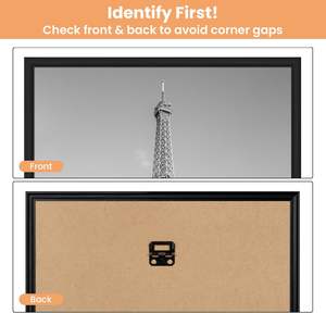 Marco de Fotos Personalizado con Logotipo y Tamaño, Marco de Fotos de Plástico Negro para Colgar en la Pared, Exhibición de Galería, Marco a Presión para Fotos - Product Image 3