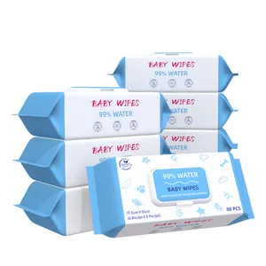 Compressed Baby Wet Wipes Travel Case Verpackung Kunden spezifische Größe Biologisch abbaubare Bambus faser 50 OEM Spunlace Cotton Baby Peitschen