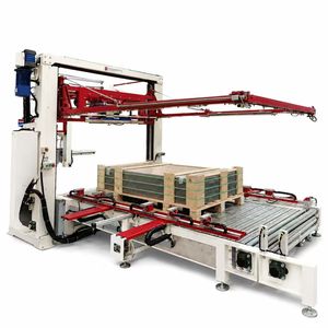 Photovoltaic Glass Strapping <b>Machine</b> Gantry Auto <b>Binding</b> Equipment With Roller Conveyor For Palletized PV Glass Pack - Product Image 1
