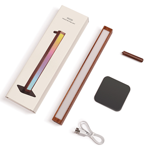 <b>RGB</b> LED Modern Wood Smart Ambiance Light with Sound <b>Control</b> Rechargeable Music Sync for Gaming Room and Pickup Rhythm - Product Image 6