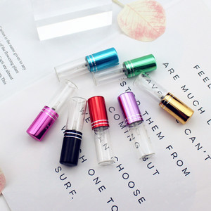 ขวดสเปรย์แก้วพกพาสีสันสดใส 5 มล. หัวฉีดอะลูมิเนียมเคลือบไฟฟ้า ขวดน้ำหอมเปล่าสำหรับการเดินทางและจัดเก็บน้ำหอม - Product Image 2