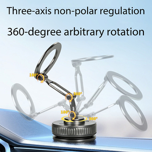 Oem Custom 3 Axis Adjustable Magnetic Car Phone Holder Zinc Tpu N52 Strong Magnet Vacuum Suction for Dashboard <b>Desk</b> - Product Image 4