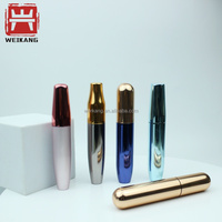 Tube de mascara en verre transparent vide écologique avec bouchon en bambou naturel, emballage cosmétique, conteneur de sérum pour cils de 10 ml