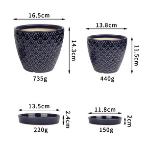 <span class=keywords><strong>Macetas</strong></span> suculentas de flores pequeñas <span class=keywords><strong>para</strong></span> decoración del hogar, bandeja de porcelana, <span class=keywords><strong>macetas</strong></span> de cerámica <span class=keywords><strong>para</strong></span> plantas de interior - Product Image 2