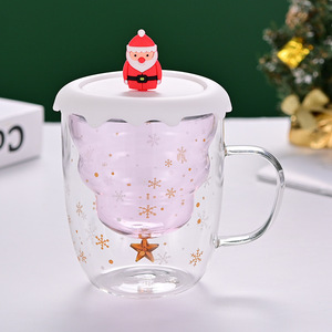 Taza de Café Navideña JY de 300 ml, <span class=keywords><strong>Tazas</strong></span> de Café de Vidrio <span class=keywords><strong>Navideñas</strong></span> - Product Image 1