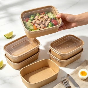 Bol en papier kraft de 390 ml, logo personnalisé imprimé, jetable, pour la vente de crèmes glacées et de desserts dans l'industrie de la restauration - Product Image 2