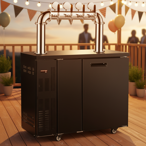 Réfrigérateur Commercial pour Bière Pression Fraîche, Refroidissement Ventilé, 3 Robinets, Armoire de Réfrigération Originale pour Bière Pression - Product Image 1