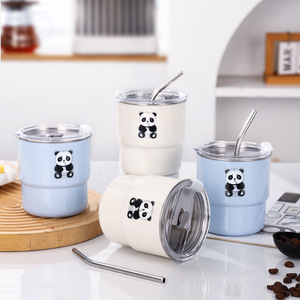 304 Stainless Steel Tumbler Double Wall Vacuum With Straw Straight Cup Travel Portable Insulated Coffee Mug - Product Image 1
