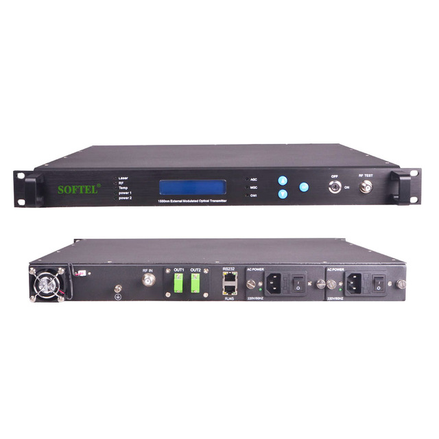 Softel FTTX 1550nm Externally Modulated 2 Ports Output Optical Transmitter