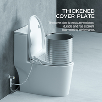 Siège de toilette chauffant non électrique Dayao avec bidet intégré, buses autonettoyantes, installation facile, design moderne, allongé