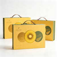 Boîte Cadeau de Luxe Moderne pour Fruits, Personnalisée avec Fermeture Magnétique Dorée en Relief, Boîtes Rigides Haut de Gamme pour Emballage Cadeau d'Affaires et de Fêtes