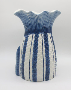 Jarrón de Cerámica con Diseño de <span class=keywords><strong>Sardinas</strong></span> <span class=keywords><strong>Ahumadas</strong></span> de Monterey Bay, Adorno Decorativo para el Hogar, Recipiente de Porcelana Blanca para Decoración de Estantes y Mesas - Product Image 2