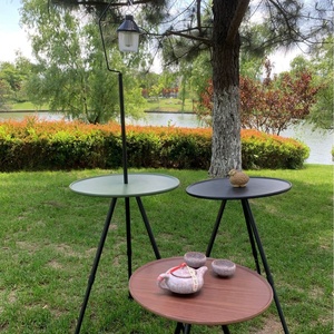 IRONDONKEY, mesa ajustable para acampar, barbacoa al aire libre, cocina, aleación de aluminio, plegable, redonda, portátil, plegable, mesa de extensión redonda - Product Image 5