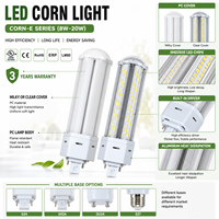 Ampoule LED SMD Super Lumineuse Type Maïs 8-20W 120LM/W E27 G24 GX24 GU24 Large Plage de Tension 100-277V Usage Domestique Remplace les CFL