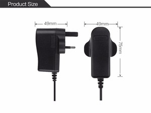 Adaptateur secteur 9W homologué UKCA KC SAA ETL PSE CE, montage mural, 9V 1A avec câble, matériau PC, sortie DC, lumière LED, prise UK, alimentation électrique - Product Image 3