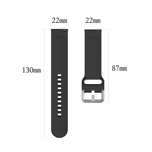 Bracelet en silicone respirant et étanche Forwelleny avec boucle ardillon pour montre connectée Huami Bip <span class=keywords><strong>5</strong></span> – Tailles 20 mm/22 mm - Product Image 6