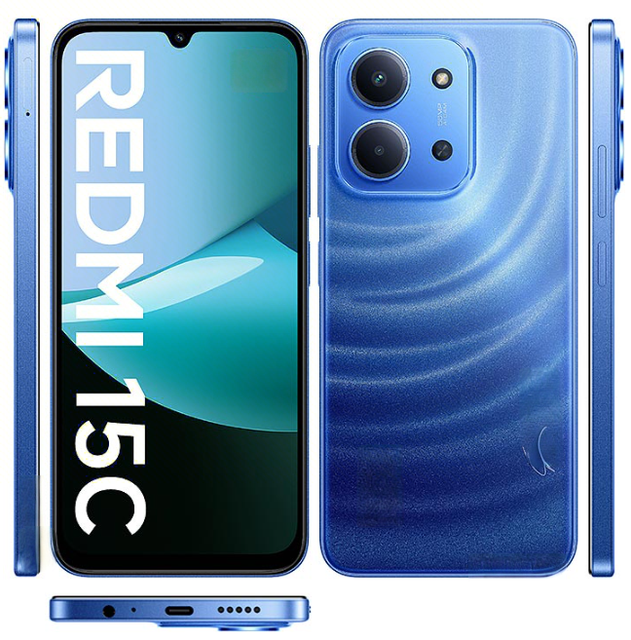 Second-hand Mobile Phone for Redmi 15C Cheap Price 8+256GB Inexpensive Android Phone Wholesale Good Quality NFC Fingerprint 6.9"