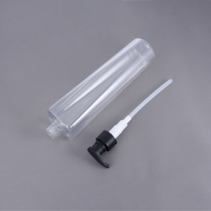 Flat 500Ml Pet <b>Plastic</b> Bottle With Lotion Pump For Personal Care <b>Packaging</b> - Product Image 1