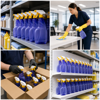Bouteille pulvérisateur à gâchette en PET réutilisable de 500 ml, 750 ml, 1000 ml, pour le nettoyage domestique, le jardinage, l'entretien automobile, OEM