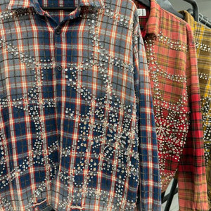 Sun sbiadito produttore di Streetwear da uomo stile Vintage girocollo girocollo a quadri a quadri manica lunga - Product Image 2