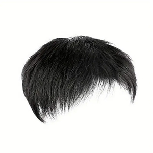 Ngắn thoáng khí Mens tóc giả mềm mại tự nhiên màu đen bất lụa tóc con người toupee clip cho Nam Guy hàng ngày mặc tóc giả cho nam giới - Product Image 1