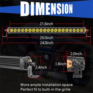 <span class=keywords><strong>Barre</strong></span> lumineuse <span class=keywords><strong>LED</strong></span> ambre et blanche de 20 pouces, faisceau combiné pour voiture, camion, <span class=keywords><strong>4x4</strong></span>, 4 roues motrices, bateau, remorque, conforme à la norme 12V - Product Image 5