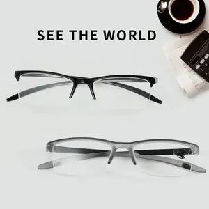 <span class=keywords><strong>Gafas</strong></span> de lectura de media llanta, lupa para mujeres y hombres, lentes ligeros para <span class=keywords><strong>presbicia</strong></span>, <span class=keywords><strong>gafas</strong></span> transparentes + 1,0 1,25 1,5 1,75 2,0 2,5 a 2,75 - Product Image 5