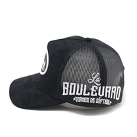 Topi Trucker suede pria dan wanita, topi trucker Logo kustom bordir bordir terlaris, topi dan topi Trucker suede untuk pria dan wanita harga pabrik grosir