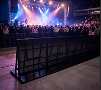 Barrière de sécurité pour événements et concerts, anti-escalade, en acier galvanisé, revêtement noir, assemblage facile, pour festivals de musique