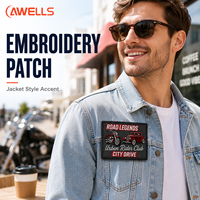 Patch brodé éco-responsable en forme d'étoile, design logo de véhicule personnalisé style punk, à coudre ou thermocollant, accessoire pour chapeaux, sacs fourre-tout et vêtements
