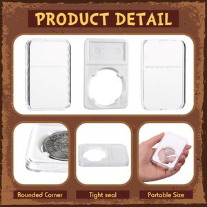 Boîtes de présentation pour pièces de monnaie certifiées Premier de 38 mm, en plastique résistant aux rayures, pour pièces Morgan Peace IKE en argent - Product Image 6