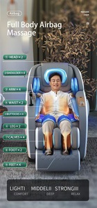 Sillón de Masaje Inteligente de Cuero Real con Conexión USB, Control Remoto para el Cuerpo, Estilo Moderno, Muebles de Lujo para el Hogar, Comercial, Saludable - Product Image 4