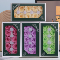 Nouveauté en gros : Têtes de roses éternelles naturelles, magnifiques et durables (3-5 ans), élégantes, faites à la main pour la Fête des Mères